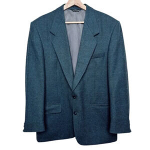 Lambswool by Abraham Moon Mens 42R Windowpane Two Button Blazer Sport Coat